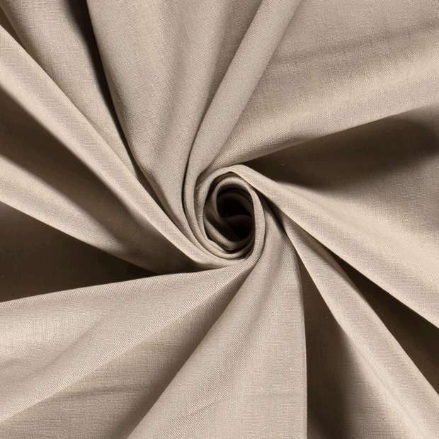 Woven Viscose Linen fabric Unicolour Beige
