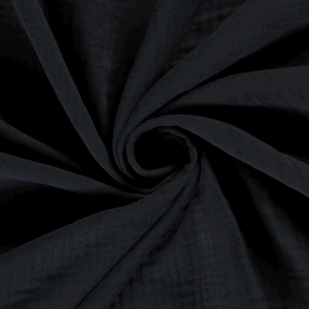 Muslin Triple Layer fabric Unicolour Navy