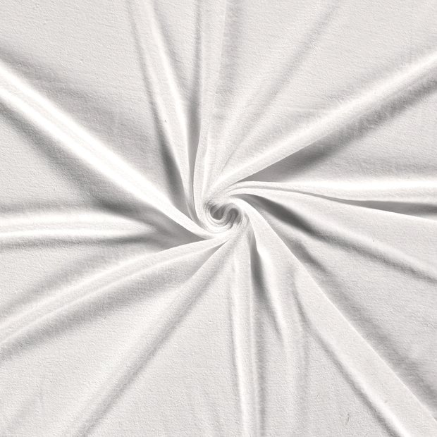 Stretch terry fabric Optical White 