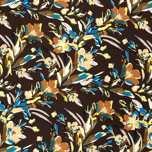Quattro Stretch fabric Dark Brown 