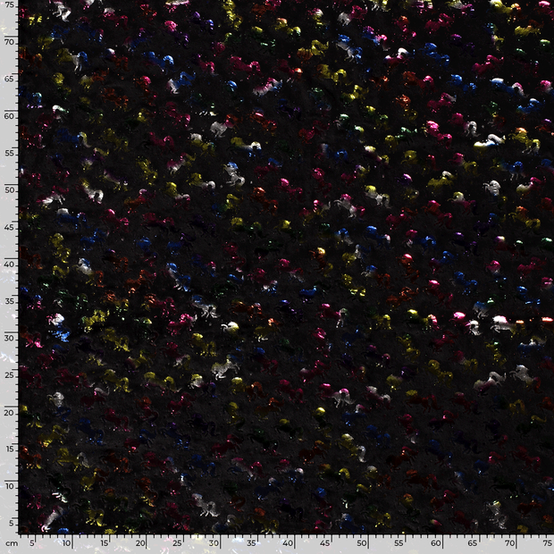 Terciopelo tela Unicornio Negro