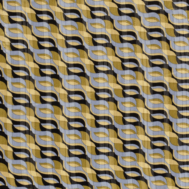 Chiffon fabric Abstract Khaki Green