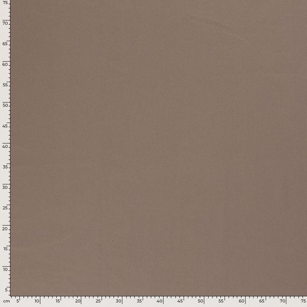 Rib Jersey fabric Unicolour Brown Taupe