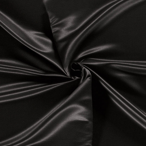 Satin Duchesse tissu Noir