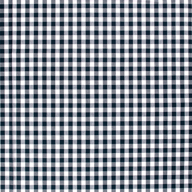 Cotton Poplin Yarn Dyed fabric Navy matte 