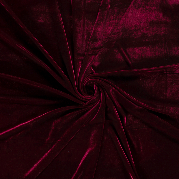 Velvet fabric Bordeaux 
