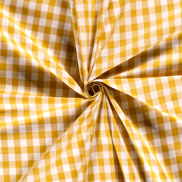 Cotton Poplin Yarn Dyed fabric Oker 
