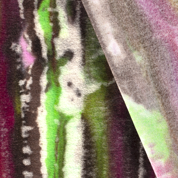 Heavy Knit fabric Stripes brushed 