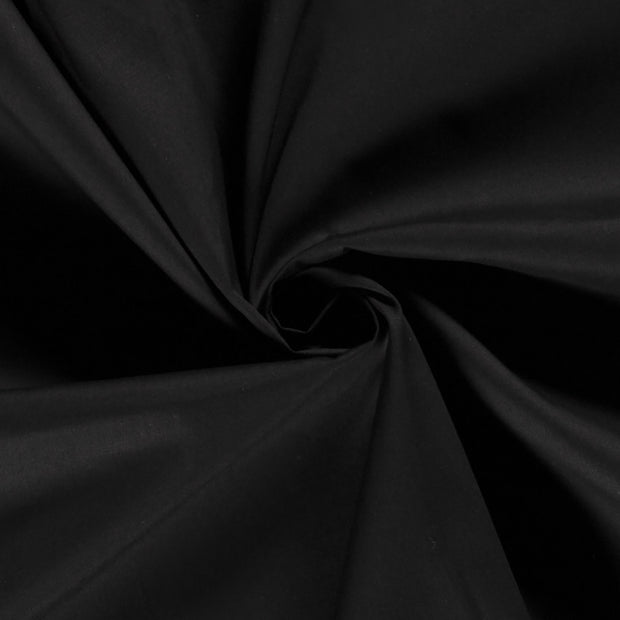 Cotton Poplin fabric Unicolour Black