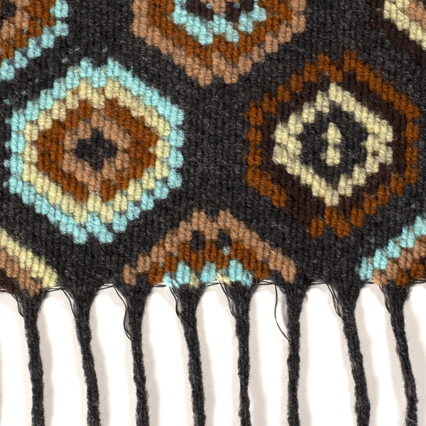Heavy Knit fabric Abstract Dark Brown