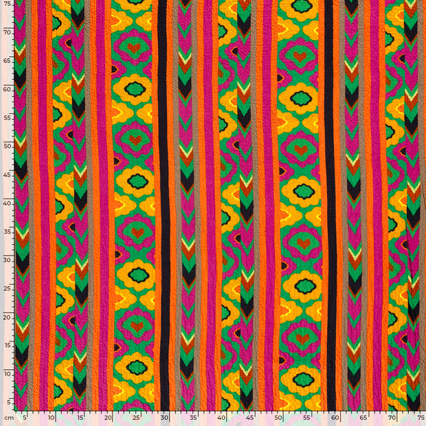Viscose Bubble fabric Abstract Green