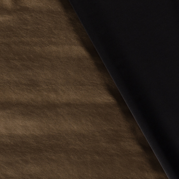 Stretch Leather fabric Unicolour foiled 
