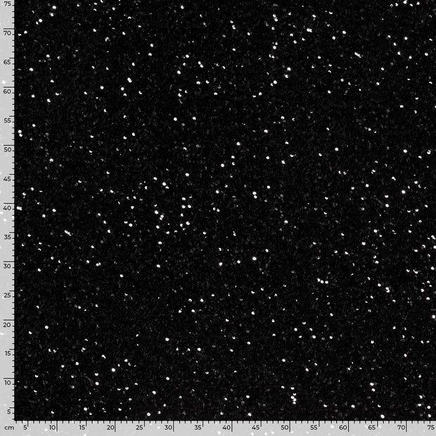 Velvet fabric Unicolour Black