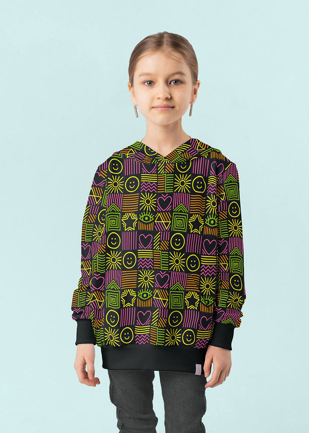 French Terry fabric Faces Black
