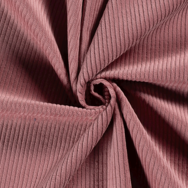 Velours Côtelé 4.5w tissu Unicolore Vieux rose
