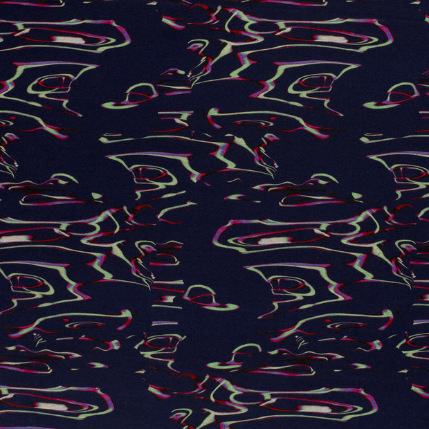 Poly Viscose Jersey fabric Navy matte 