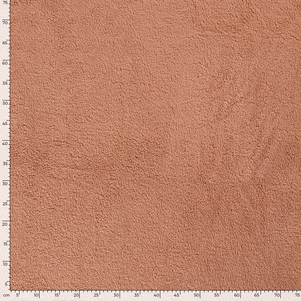 Sherpa Fleece fabric Unicolour Coral