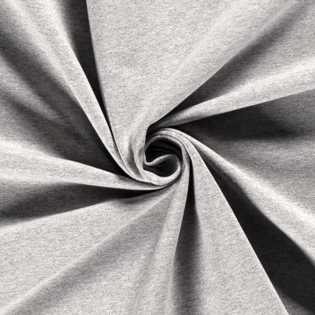 French Terry fabric Unicolour Light Grey