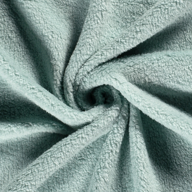 Sherpa Fleece fabrik Uni Eisblau