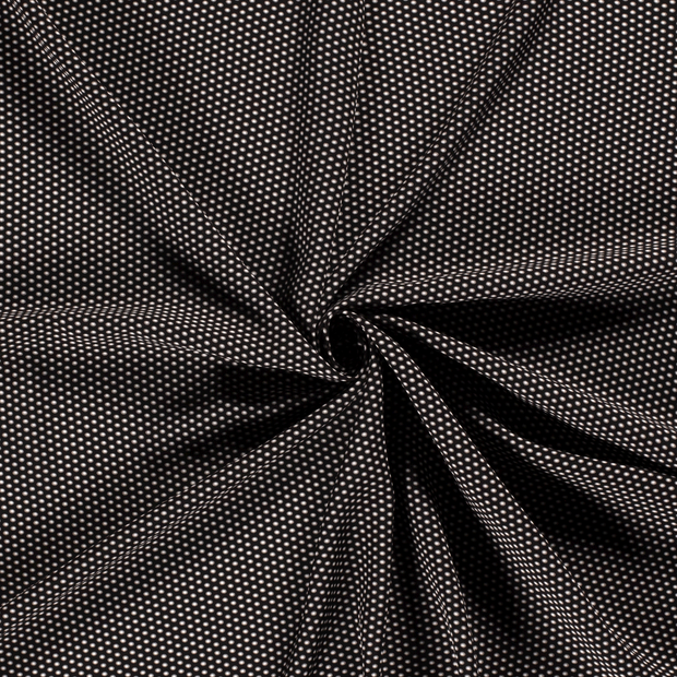 Viscose Poplin fabric Black printed 
