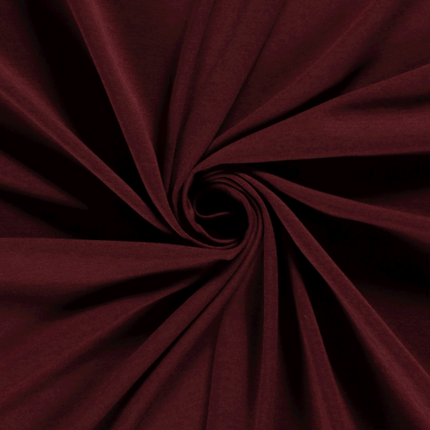 Bamboo Jersey fabric Unicolour Bordeaux