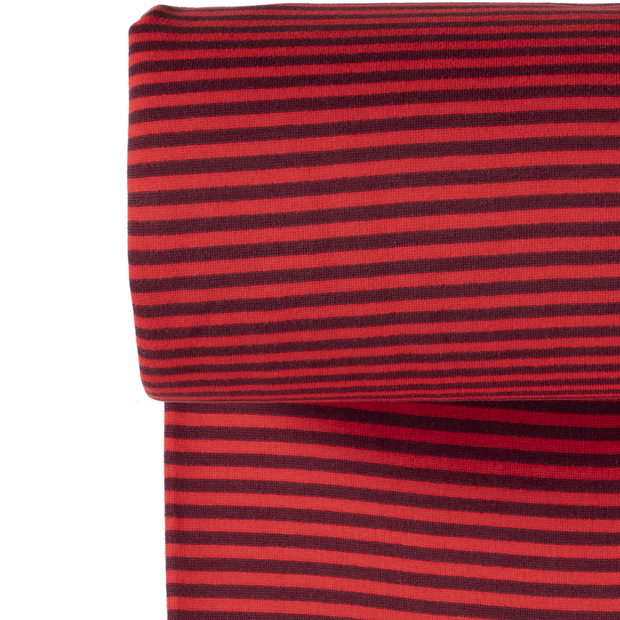 Cuff Material Yarn Dyed fabric Stripes Bordeaux