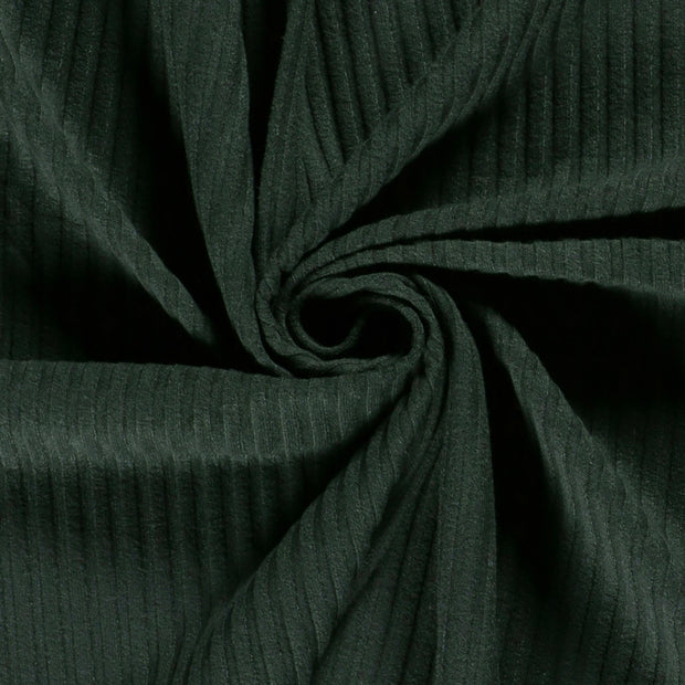 Rib Jersey fabric Unicolour Dark Green