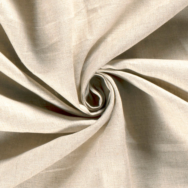Pur Lin tissu Unicolore Ivory