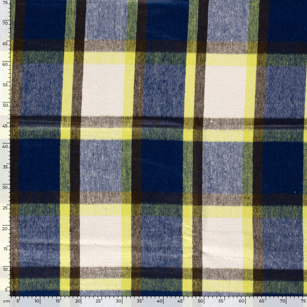 Jacquard fabric Checks Lime Green