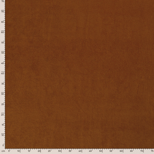 Stretch terry fabric Unicolour Brique