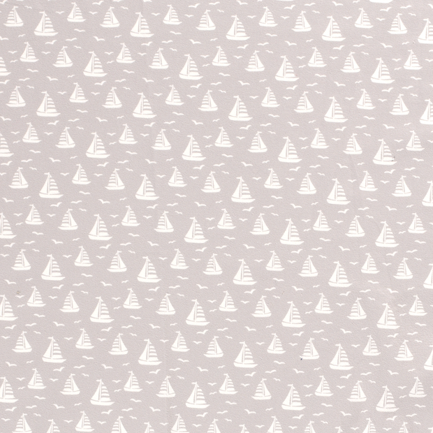 Cotton Jersey fabric Sailboats 
