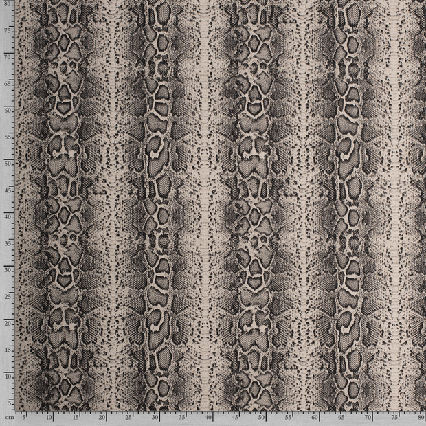 Linen Look fabric Snakes printed