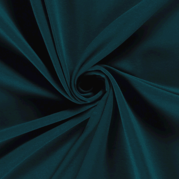 French Terry GOTS organic fabric Unicolour Petrol
