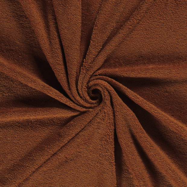 Terry Towelling fabric Brique 