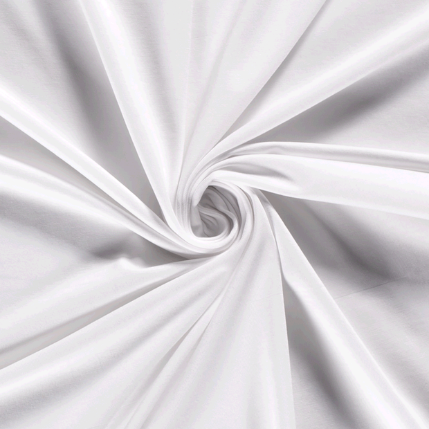 Bamboo Jersey fabric Unicolour Optical White