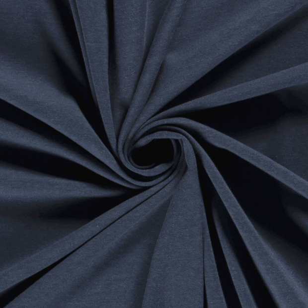 Katoen Jersey stof Melange Indigo