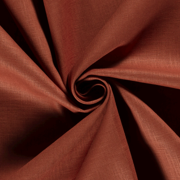 Ramie Linen fabric Unicolour Brique