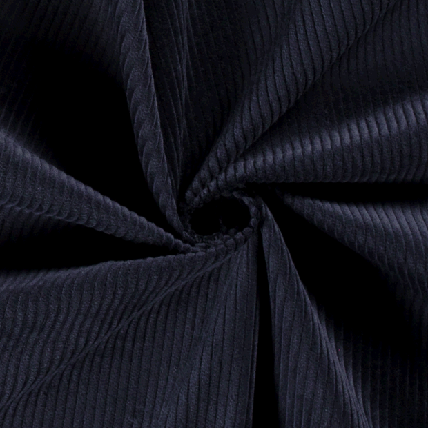 Velours Côtelé 4.5w tissu Unicolore Bleu Marine