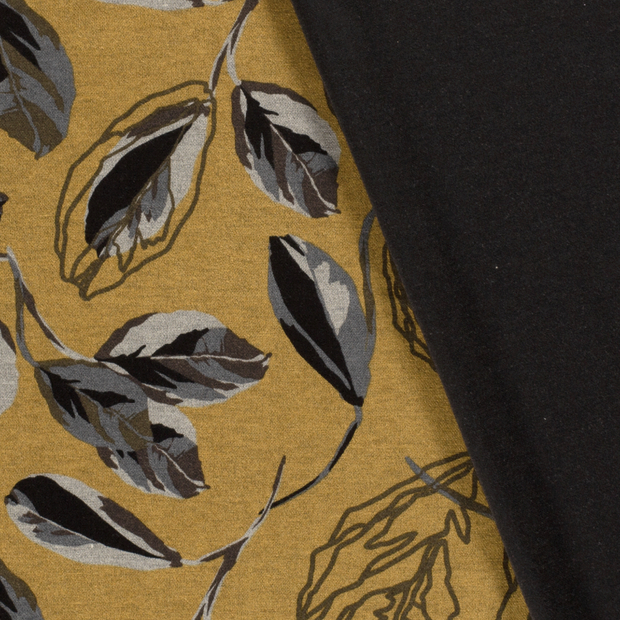 Poly Viscose Jersey fabric Flowers discharge printed 
