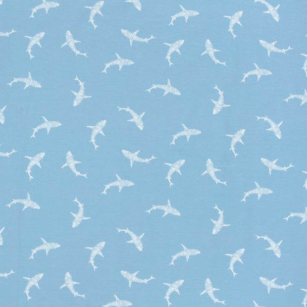 Cotton Jersey fabric Baby Blue soft 