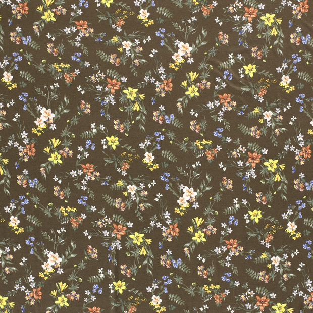 Viscose Jersey fabric Khaki Green matte 