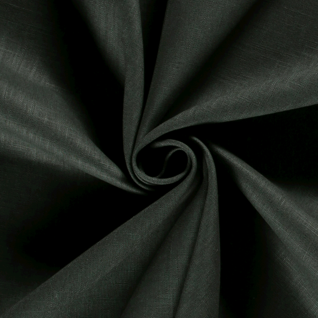 Ramie Linen fabric Unicolour Dark Green