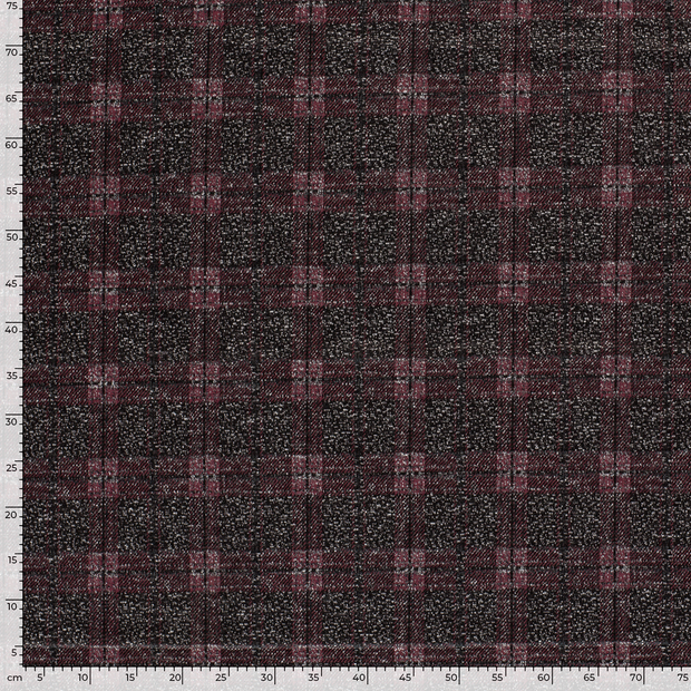 Jacquard fabric Checks Fuchsia