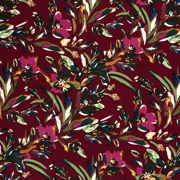 Quattro Stretch fabric Wine red 