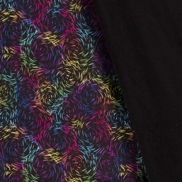 Softshell fabric Abstract Black