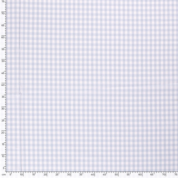 Cotton Poplin Yarn Dyed fabric Checks Baby Blue