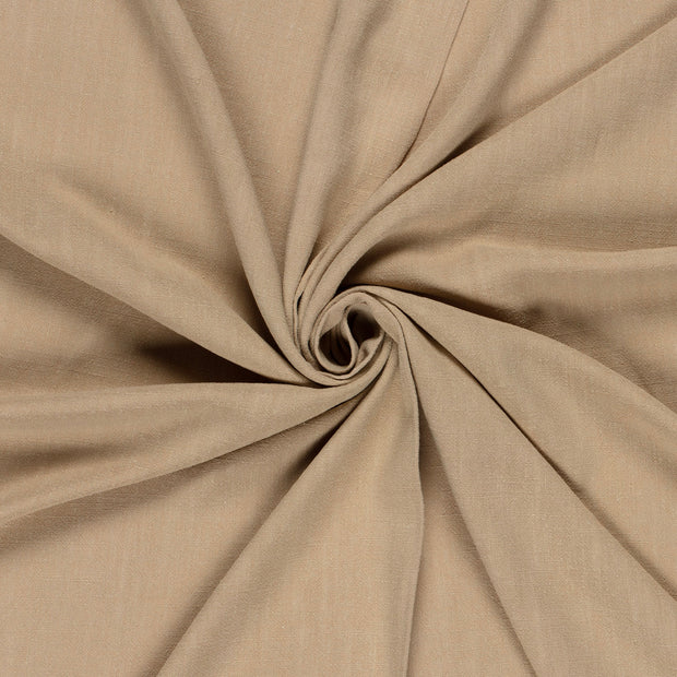 Woven Viscose Linen fabric Camel slub