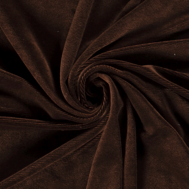 Velvet fabric Rib Brown