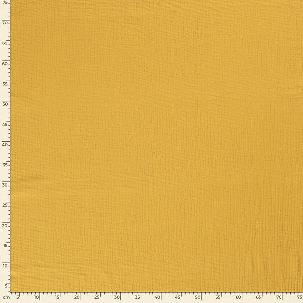 Muslin Triple Layer fabric Unicolour Oker