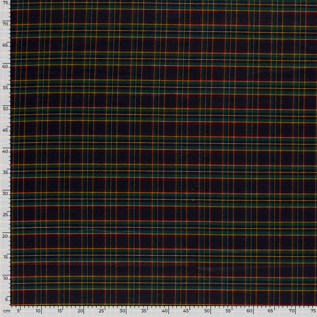 Gabardine Stretch fabric Checks Navy